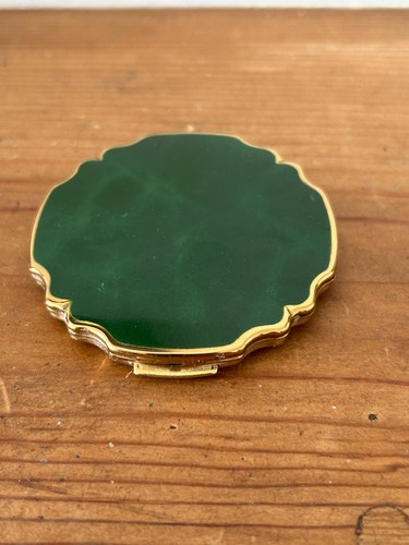 Vintage green enamel stratton - vintage,