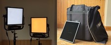 Litepanels Gemini 1x1 Soft - 2x Light Kit + Softbox + Grid + V-Mount Adapters