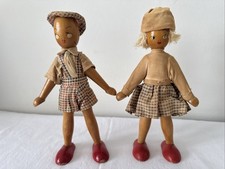 Polish Wooden Peg Doll Vintage