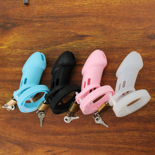 Large small silicone chastity - large/small,