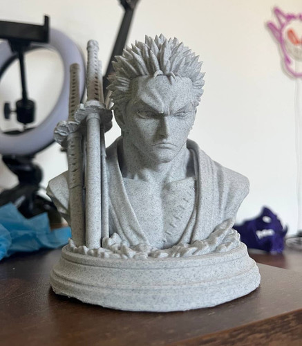 Zoro bust figurine matte 3d - bust,