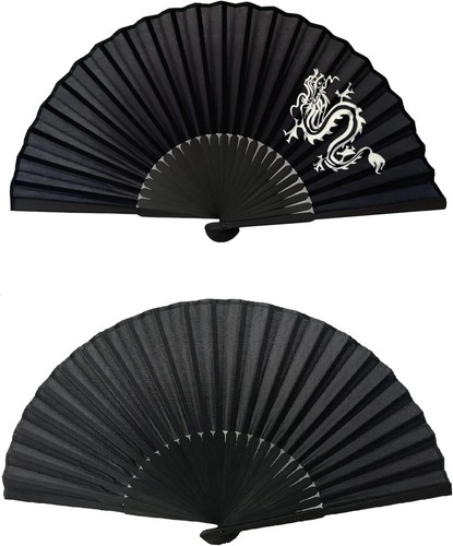 Black silk fabric folding hand - silk,