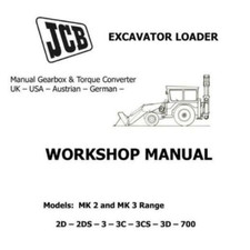 JCB 3 3C 3CS 3D 700 MK2 MK3
