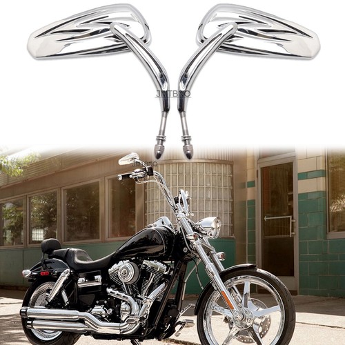 Chrome motorcycle rear mirrors - chrome,