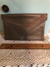 Vintage dark mink envelope clutch bag by stead & simpson
