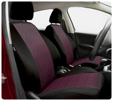 Car seat covers fit Fiat Seicento - full set black / red