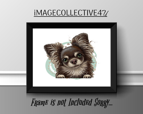 Chihuahua dog a4 print - dog,