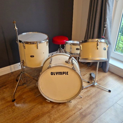 Olympic acoustic drum kit - drum, bass