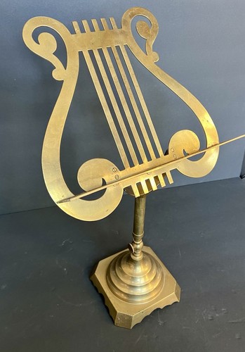 Vtg brass sheet - sheet, stand