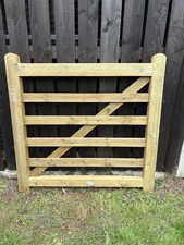 4FT WOODEN 6 BAR FIELD FARM GATE PEDESTRIAN