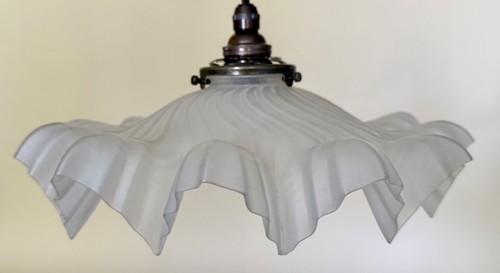 Vintage french frosted glass - vintage,