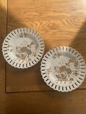 2 x Antique S. F & Co Chrysanthemum Ribbon Plates 6A