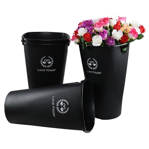Pack plastic flower bucket - flower,