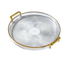 2X Serving Tray Non-Slip Pad Serve Food Dinner Drink W/Handles for Party Kitchen