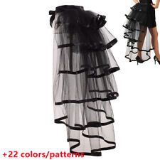 Women Tutu Pettiskirt Victorian Steampunk Over Skirt Bustle Lace Underskirt