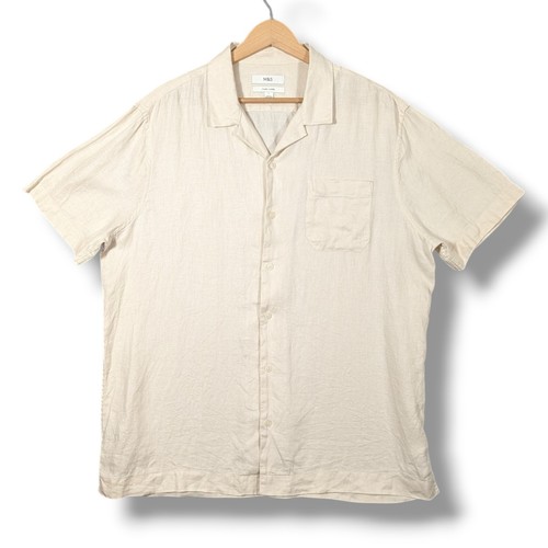 100 pure linen shirt mens - m&s, 100%
