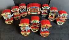 2 Mr Christmas Holiday Carousels: 6pc & 3pc CIRCUS ANIMALS Lights/Movement/Music