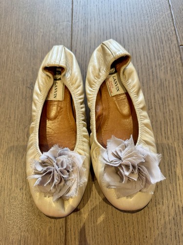 Lanvin pink satin ballet flats - lanvin,