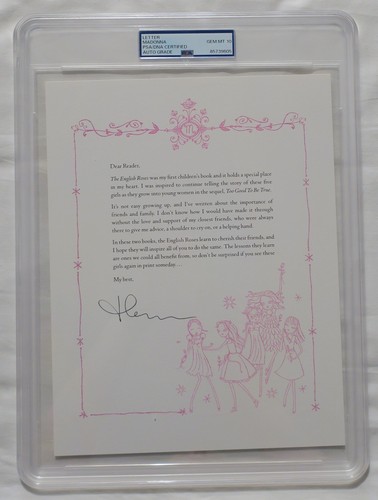 Madonna signed the english - signed,