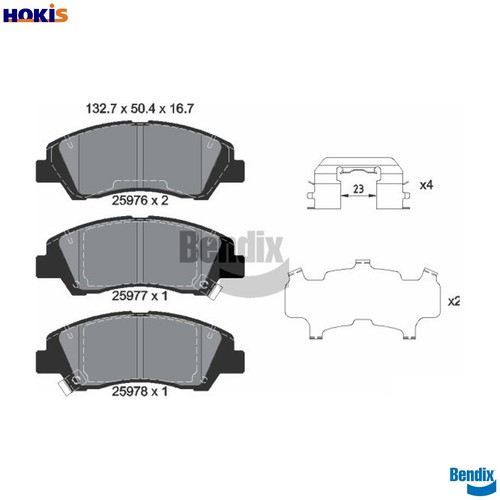Brake pad set disc - disc,