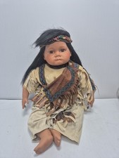 Native American Indian Doll Porcelain 