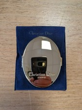 Vintage Christian Dior Paris Gold Tone Compact Mirror
