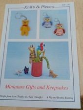 Miniature Gifts And Keepsakes Knitting Pattern From  Knits And Pieces