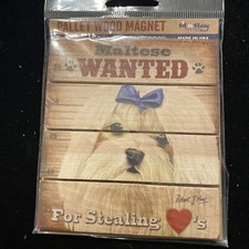 Pallet Wood Magnet NEW Maltese