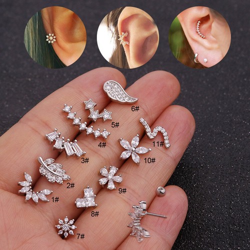 Cartilage zircon piercing - cartilage,