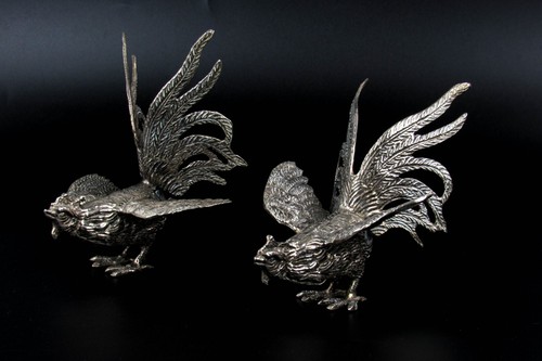Vintage silverplate fighting - vintage,