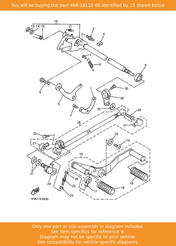 Yamaha shift pedal assy - shift,