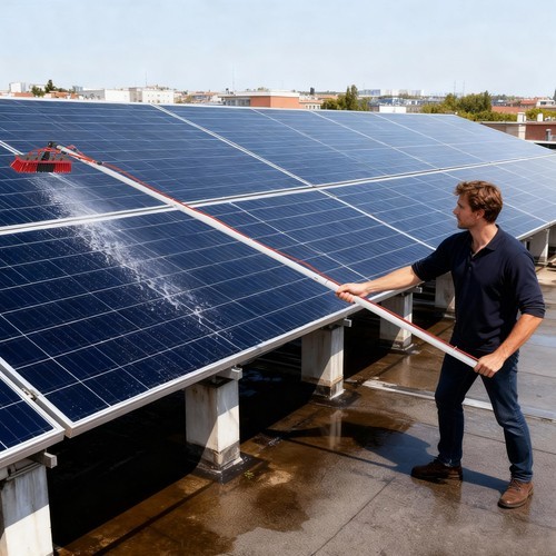 Outdoor solar panel - outdoor, cleaning