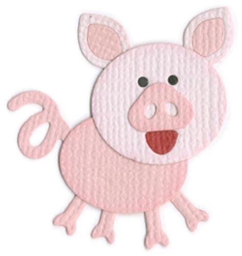 Quickutz pig animal farm card - pig,