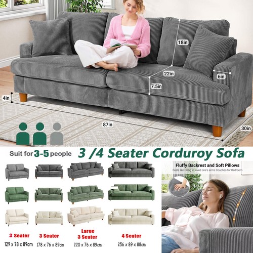 Seater corduroy sofa jumbo - corduroy,