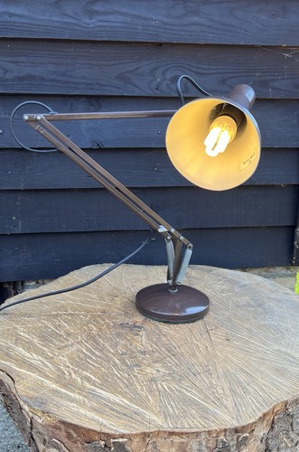 Vintage brown adjustable desk - vintage,
