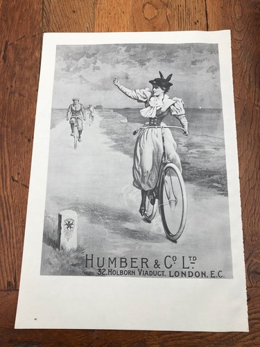 1973 bicycle poster humber - poster,