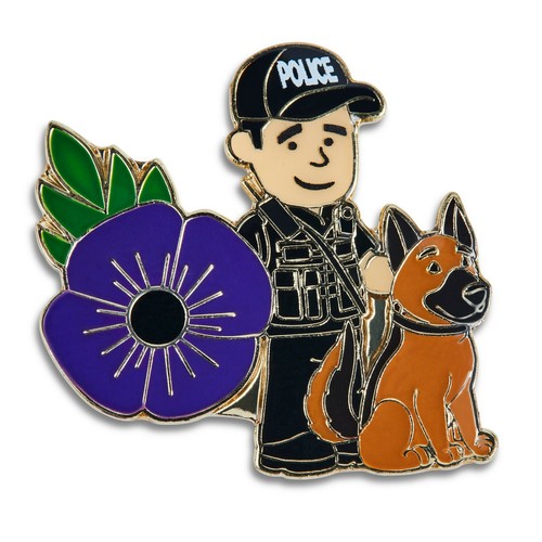 Male police officer dog - police,