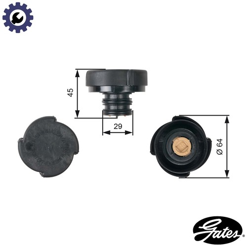 Cap coolant tank - cap, for