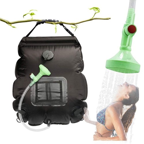 Solar heated shower - shower, bag
