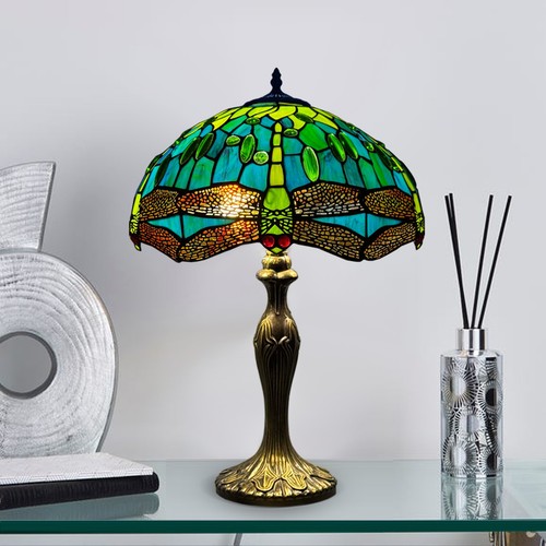 Tiffany green dragonfly style - tiffany,