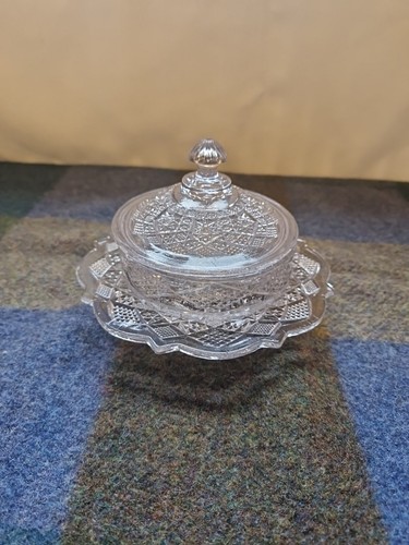 Vintage pressed glass - glass, butter
