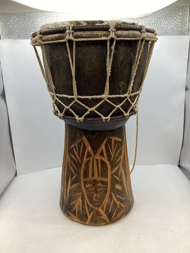 African carved wooden bongo - wooden,