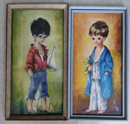 Vintage retro 1960s big eyed - retro,