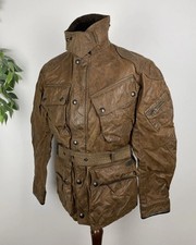 Polo Ralph Lauren Cylinder Iconic Oilcloth Waxed Leather Belted Biker Jacket