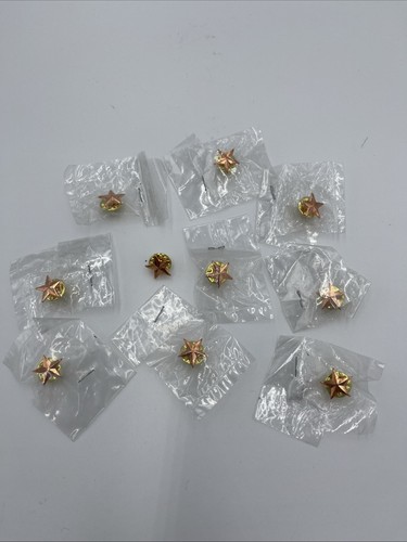 Metal rose gold star lapel - gold,
