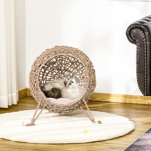 Natural large rattan elevated - natural,