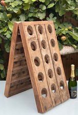VINTAGE FRENCH OAK CHAMPAGNE RIDDLING RACK, PUPITRE, WINE RACK - 30 BOTTLE