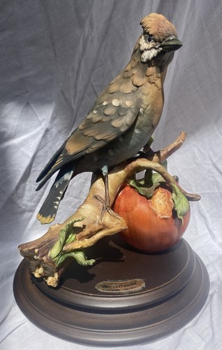 Capodimonte waxwing porcelain - waxwing,