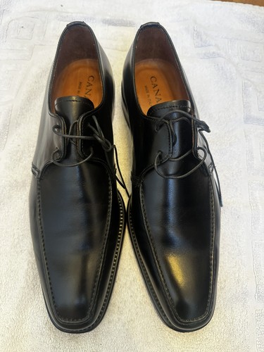 Canali apron toe leather black - canali, apron-toe