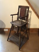 Antique Vintage childs high chair - Wooden Vintage High Chair 